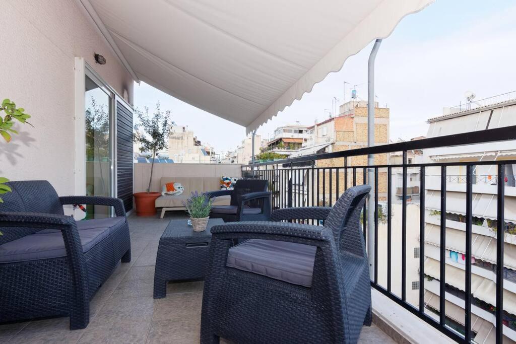 Апартаменты Big Terrace Near Metro And Athens Center Экстерьер фото